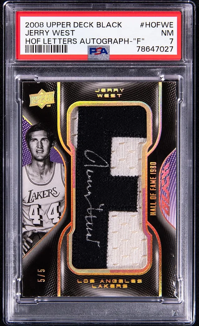 2008-09 Upper Deck Black Jerry West Hall Of Fame Letters Autograph F #HOF-WE card image