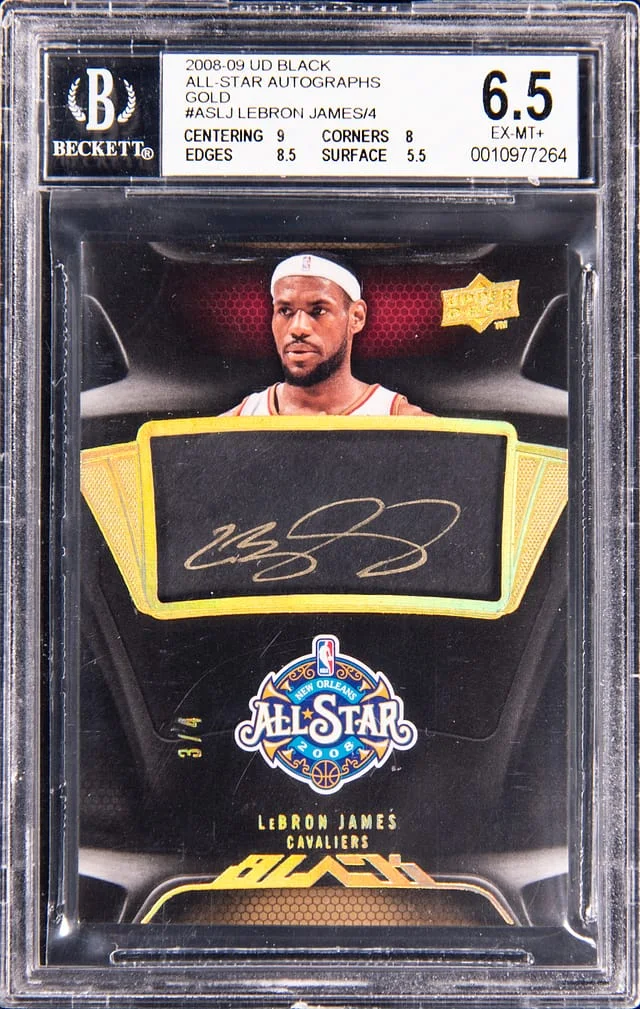 2008-09 Upper Deck Black LeBron James All-Star Autographs #AS-LJ card image