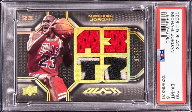 2008-09 Upper Deck Black Michael Jordan Game-Used Jerseys Gold #40 card image