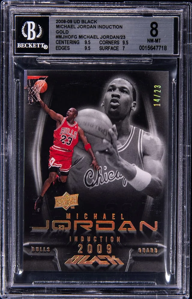 2008-09 Upper Deck Black Michael Jordan Induction Gold #MJHOFG card image