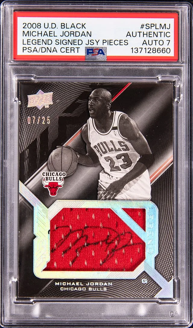 2008-09 Upper Deck Black Michael Jordan Legend Signed Jersey Pieces #SPL-MJ card image