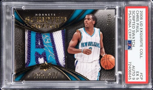 2008-09 Upper Deck Exquisite Collection Chris Paul Scripted Swatches #SCRP-CP card image