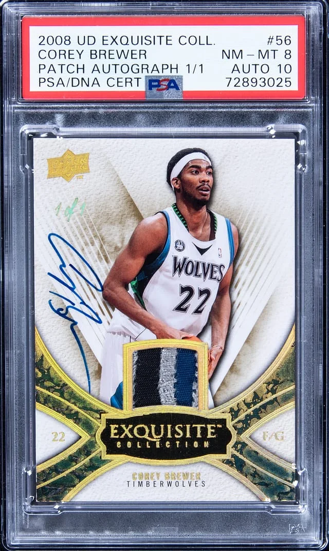 2008-09 Upper Deck Exquisite Collection Corey Brewer #56 card image