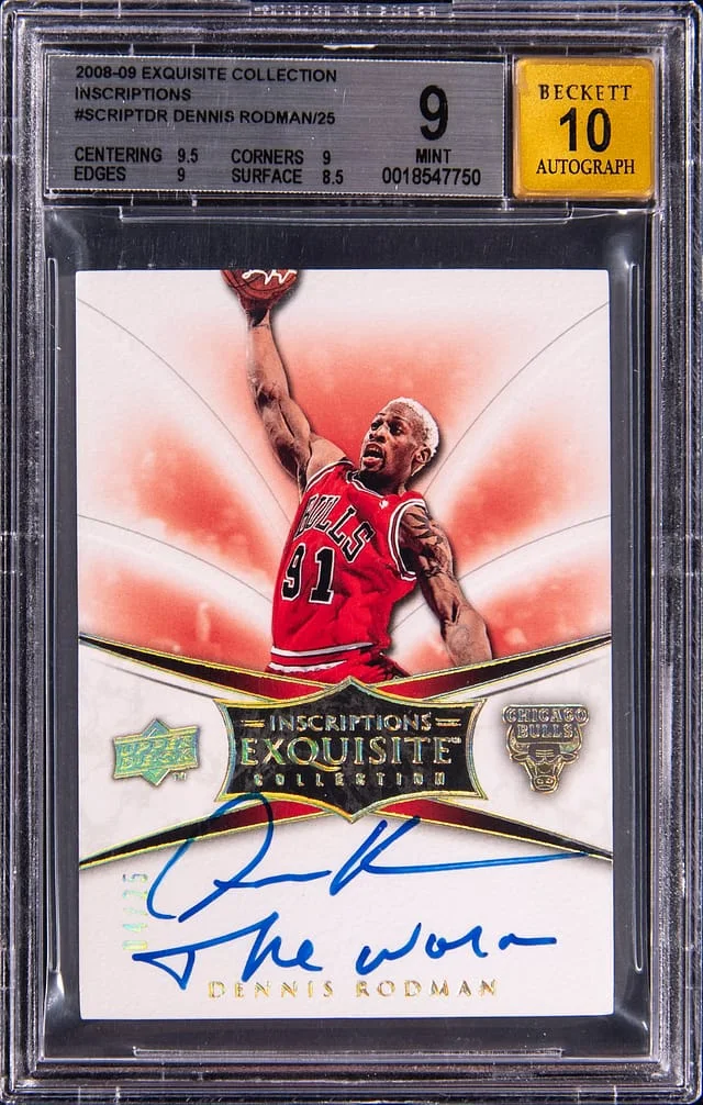 2008-09 Upper Deck Exquisite Collection Dennis Rodman Inscriptions #SCRIPT-DR card image