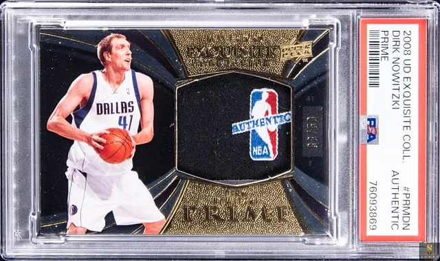 2008-09 Upper Deck Exquisite Collection Dirk Nowitzki Prime #PRM-DN card image