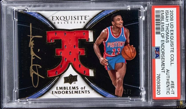 2008-09 Upper Deck Exquisite Collection Isiah Thomas Emblems of Endorsement #EE-IT card image