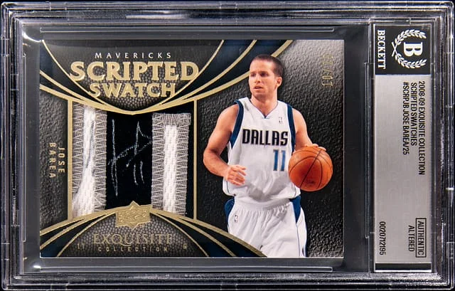 2008-09 Upper Deck Exquisite Collection Jose Barea Scripted Swatches #SCRP-JB card image