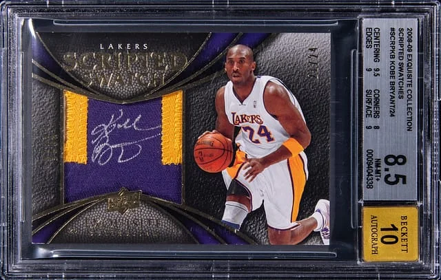 2008-09 Upper Deck Exquisite Collection Kobe Bryant Scripted Swatches #SCRP-KB card image