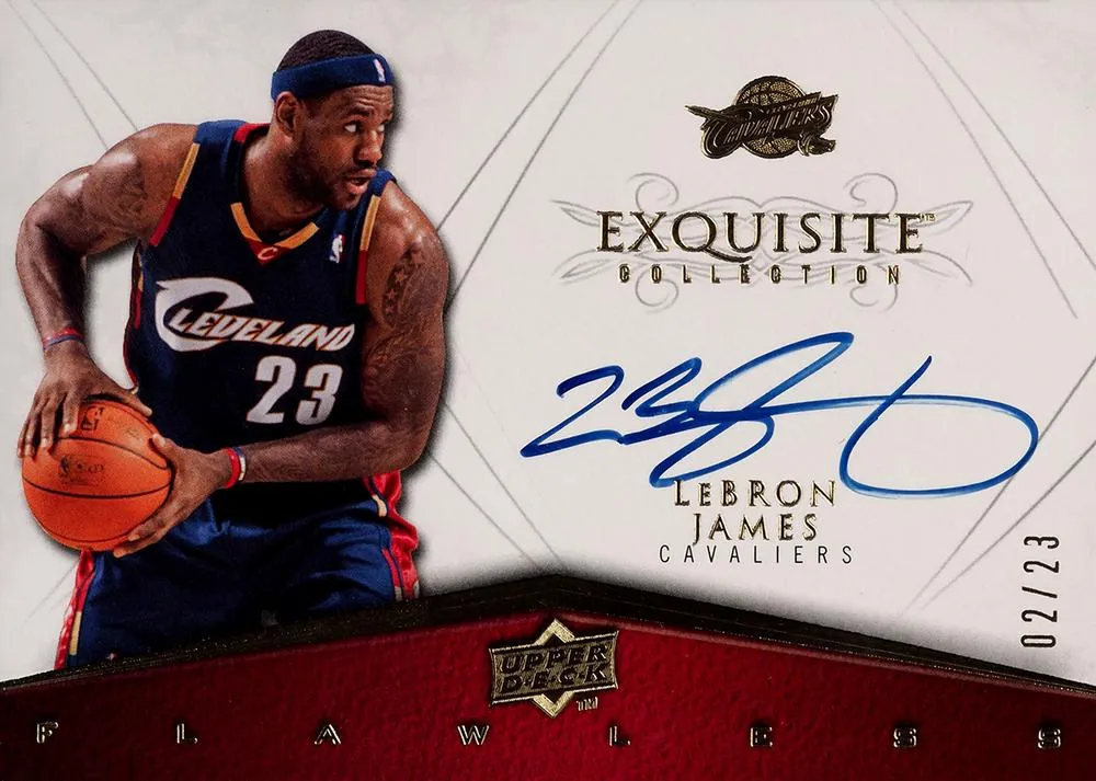 2008-09 Upper Deck Exquisite Collection Lebron James Flawless Autographs #FLAW-LJ card image