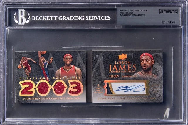2008-09 Upper Deck Exquisite Collection LeBron James Hinged Cards #LJ-5 card image