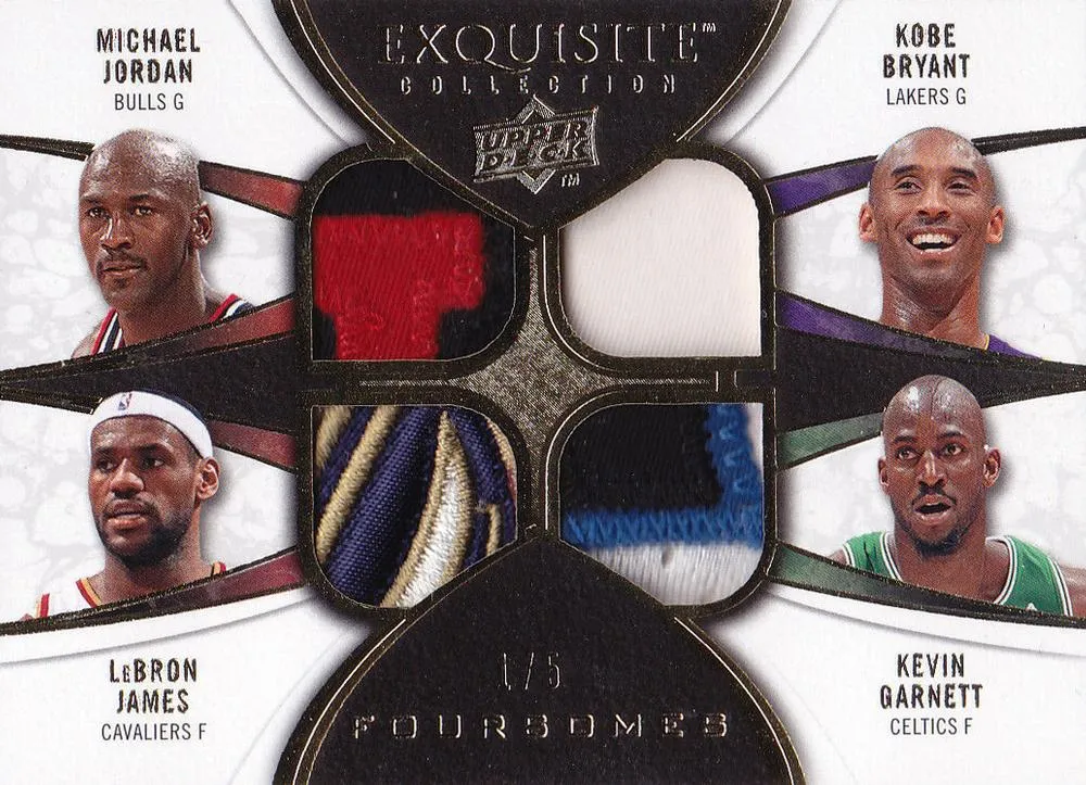 2008-09 Upper Deck Exquisite Collection Michael Jordan Foursome Patches #EF-GOAT card image