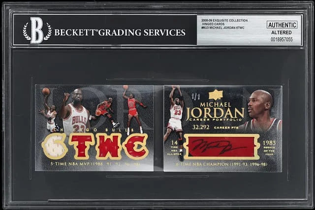 2008-09 Upper Deck Exquisite Collection Michael Jordan Hinged Cards #MJ-3 card image