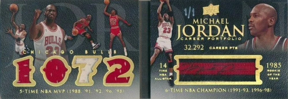 2008-09 Upper Deck Exquisite Collection Michael Jordan Hinged Cards #MJ15 card image