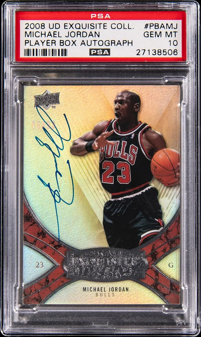 2008-09 Upper Deck Exquisite Collection Michael Jordan Player Box Autograph #PBA-MJ card image