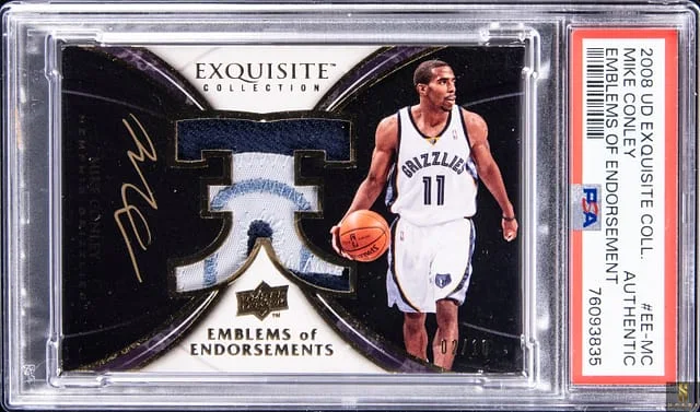 2008-09 Upper Deck Exquisite Collection Mike Conley Emblems of Endorsements #EE-MC card image