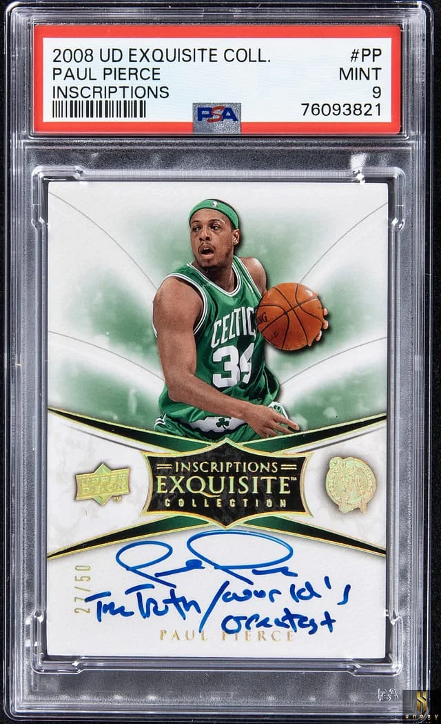 2008-09 Upper Deck Exquisite Collection Paul Pierce Inscriptions #SCRIPT-PP card image