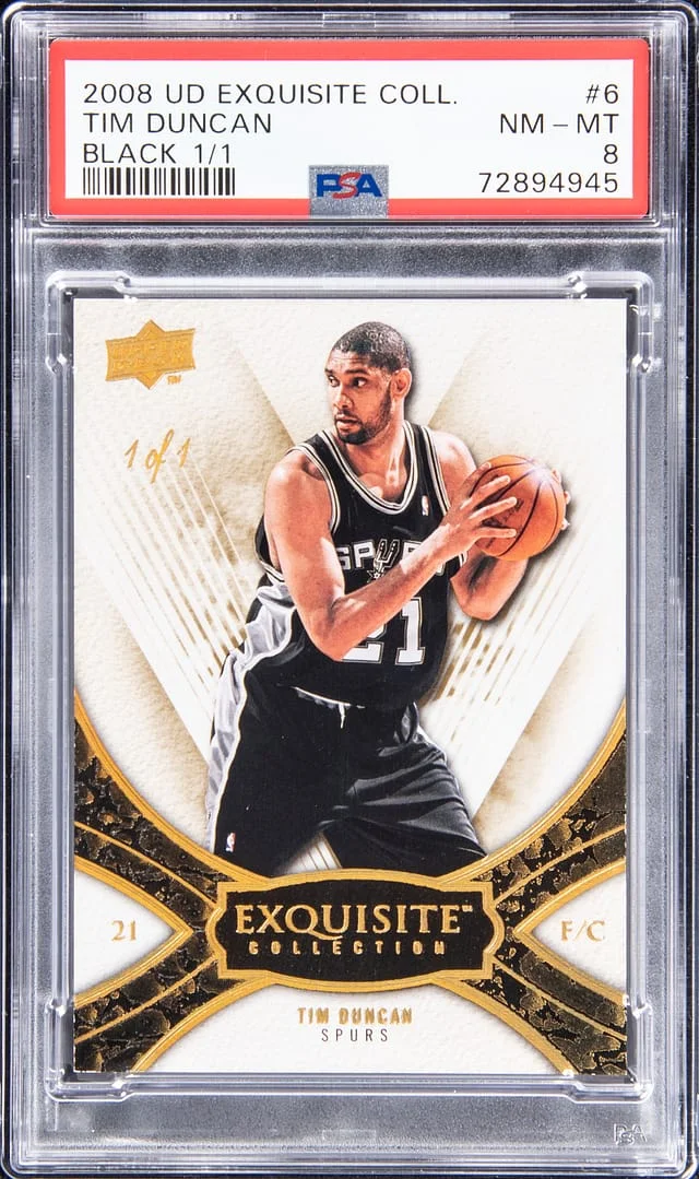 2008-09 Upper Deck Exquisite Collection Tim Duncan #6 card image