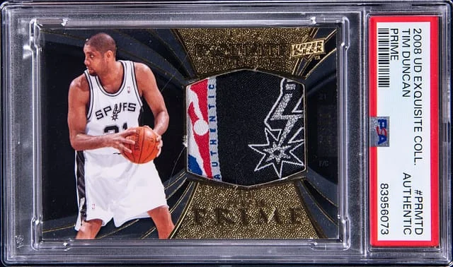 2008-09 Upper Deck Exquisite Collection Tim Duncan Prime #PRM-TD card image