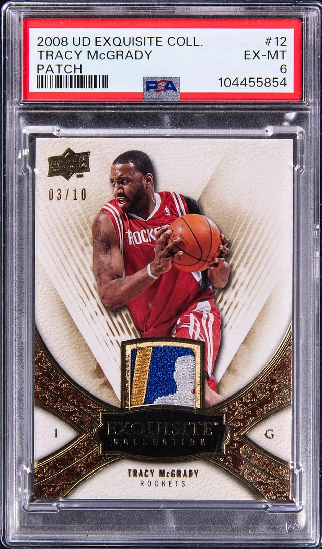 2008-09 Upper Deck Exquisite Collection Tracy McGrady Game-Used Patch #12 card image