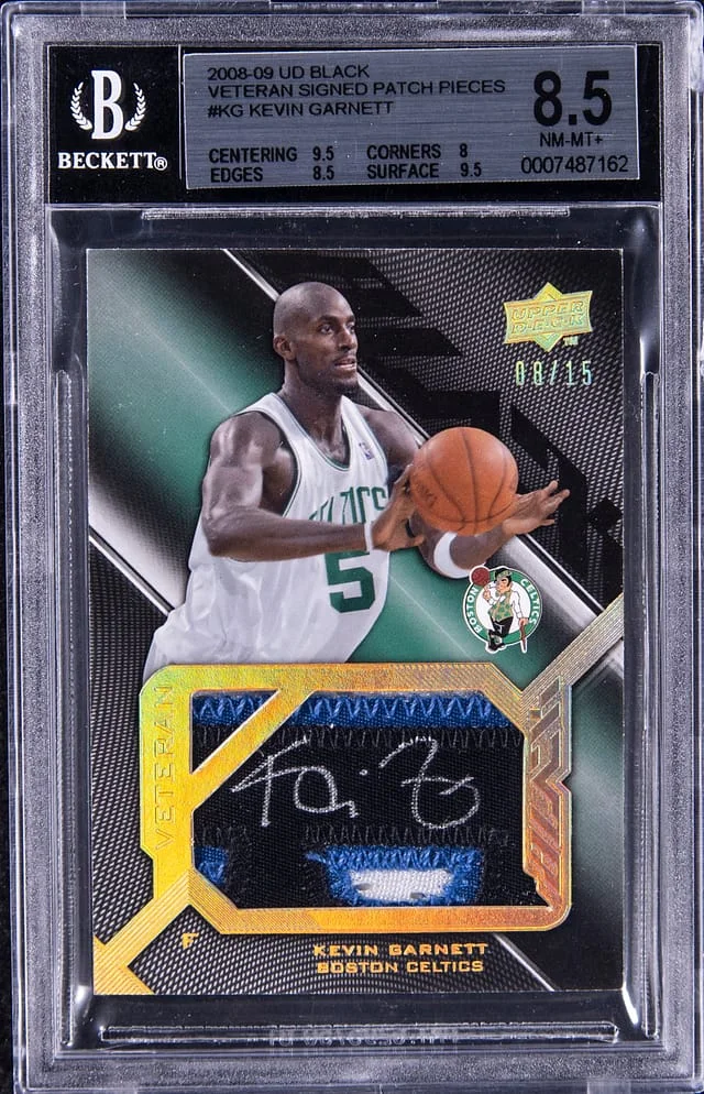 2008-09 Upper Deck Kevin Garnett Veteran Signed Patches Pieces #SVG-KG card image