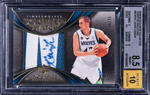 2008-09 Upper Deck Kevin Love Exquisire Collection Scripted Swatches #SCRP-KL card image