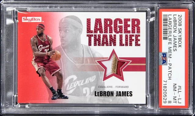 2008-09 Upper Deck LeBron James SkyBox Larger Than Life Memorabilia Patch #LL-LJ card image