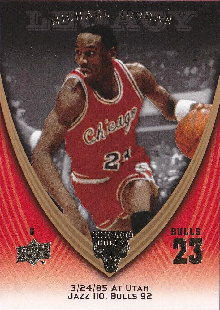 2008-09 Upper Deck Michael Jordan Legacy Collection Michael Jordan #72 card image