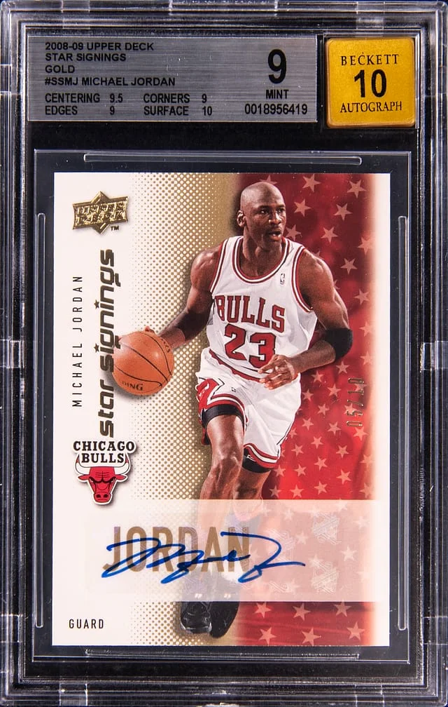 2008-09 Upper Deck Michael Jordan Star Signings Gold #SS-MJ card image
