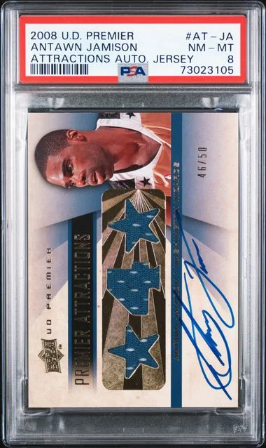 2008-09 Upper Deck Premier Antawn Jamison Attractions Autograph Jersey #AT-JA card image