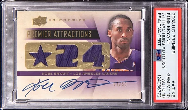 2008-09 Upper Deck Premier Kobe Bryant Attractions Autograph Jersey #AT-KB card image