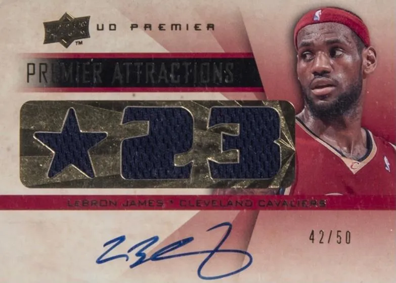2008-09 Upper Deck Premier Lebron James Attractions Autographs Jerseys #AT-LJ card image