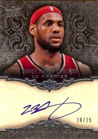 2008-09 Upper Deck Premier Lebron James Franchise Faces Autographs #FF-LJ card image