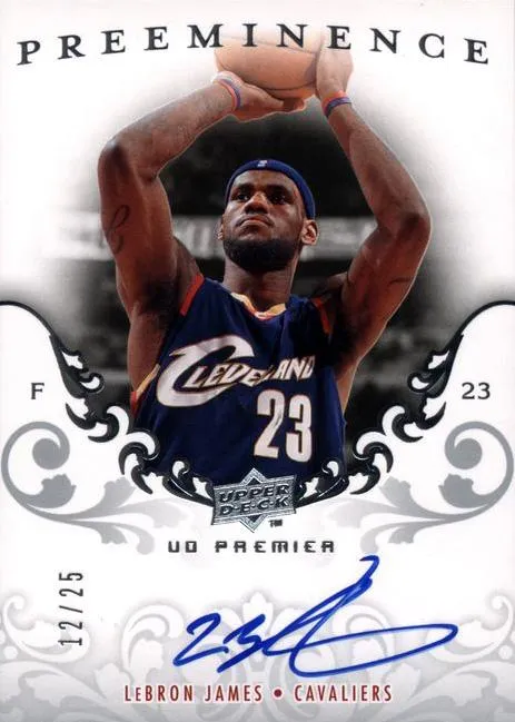2008-09 Upper Deck Premier Lebron James Preeminence Autographs #PE-LE card image