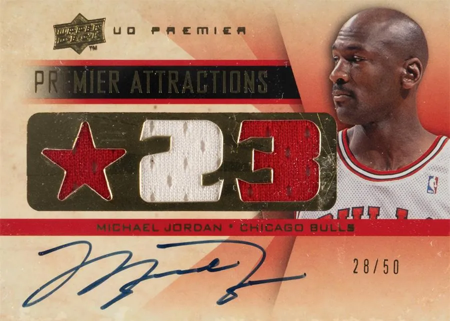 2008-09 Upper Deck Premier Michael Jordan Attractions Autographs Jerseys #AT-JO card image