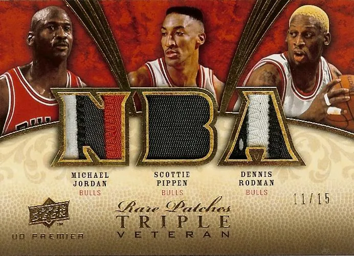 2008-09 Upper Deck Premier Michael Jordan Rare Patch Triple #RPT-JPR card image
