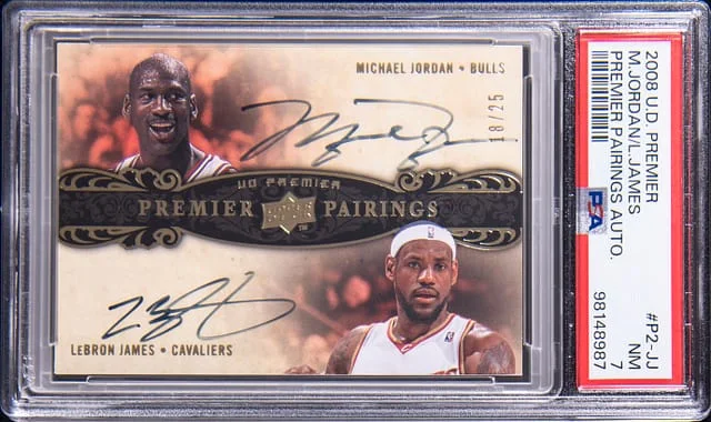 2008-09 Upper Deck Premier Michael Jordan/LeBron James Pairings Autograph #P2-JJ card image