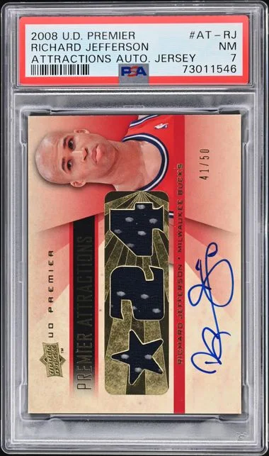 2008-09 Upper Deck Premier Richard Jefferson Attractions Autograph Jersey #AT-RJ card image