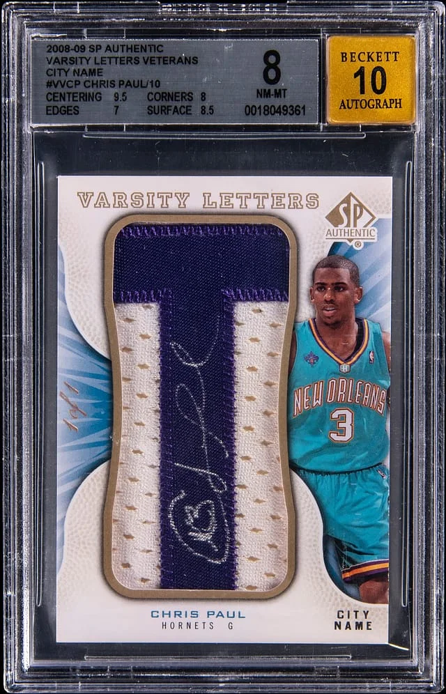 2008-09 Upper Deck SP Authentic Chris Paul Varsity Letters Veterans City Name #VV-CP card image