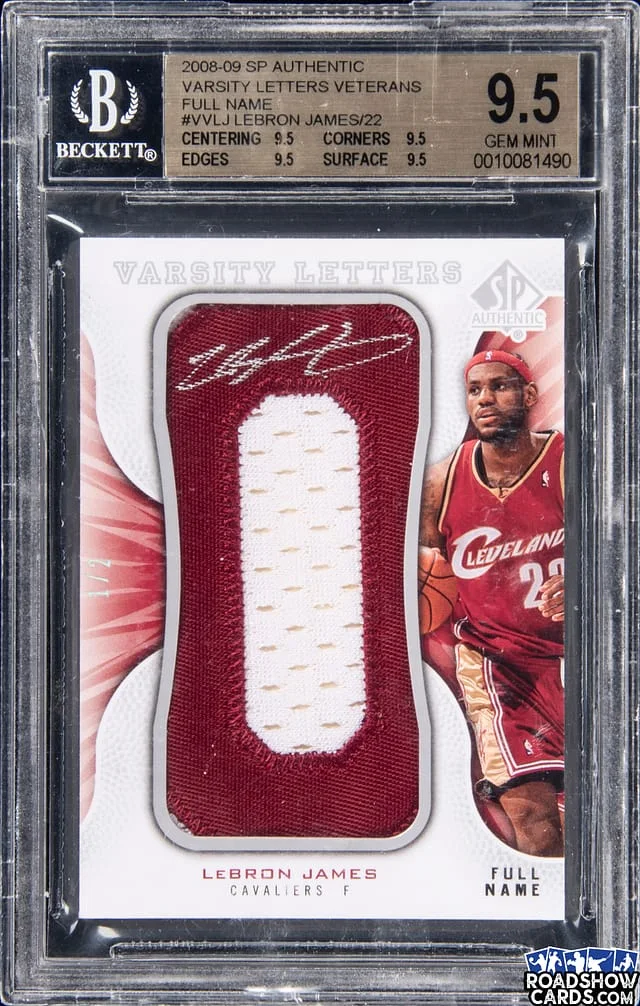 2008-09 Upper Deck SP Authentic LeBron James Varsity Letters Veterans Full Name #VV-LJ card image
