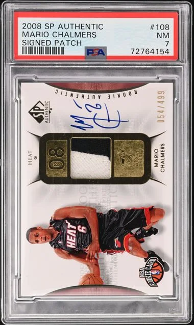 2008-09 Upper Deck SP Authentic Mario Chalmers Patch Autograph (RPA) #108 card image