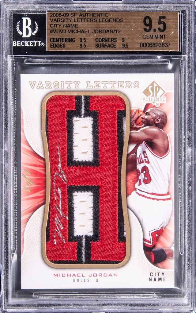 2008-09 Upper Deck SP Authentic Michael Jordan Varsity Letters Legends City Name #VL-MJ card image