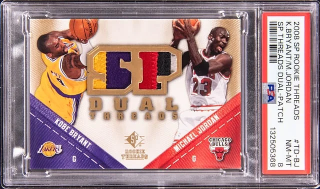 2008-09 Upper Deck SP Kobe Bryant/Michael Jordan Game-Used Threads SP Threads Dual Patch #TD-BJ card image