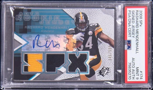2008-09 Upper Deck SPx Rashard Mendenhall Signed Jersey #174 card image
