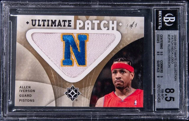 2008-09 Upper Deck Ultimate Collection Allen Iverson Game-Used Patch Neck Logo #UP-AI card image