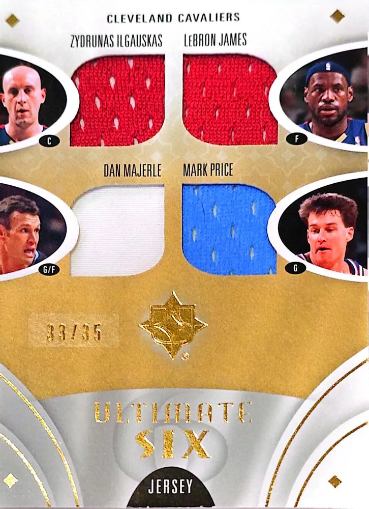 2008-09 Upper Deck Ultimate Collection Lebron James Ultimate Six Jerseys #US-CAVS card image