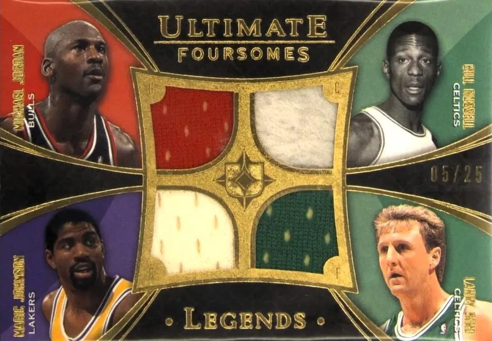 2008-09 Upper Deck Ultimate Collection Michael Jordan Ultimate Foursome Legends Jerseys #UFL-LGND card image