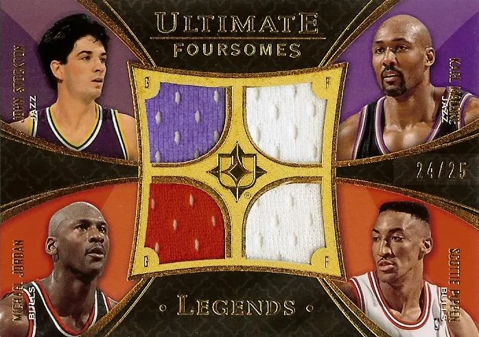 2008-09 Upper Deck Ultimate Collection Michael Jordan Ultimate Foursome Legends Jerseys #UFL-UJCB card image