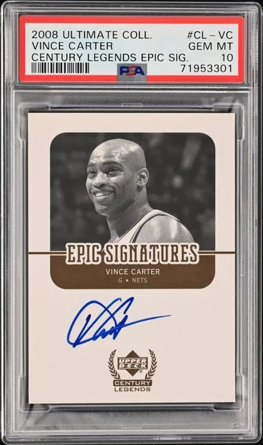 2008-09 Upper Deck Ultimate Collection Vince Carter Century Legends Epic Signatures #CL-VC card image