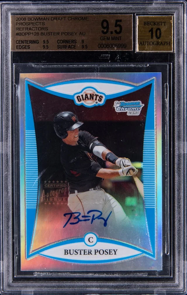 2008 Bowman Chrome Draft Buster Posey Autograph #BDPP128 card image