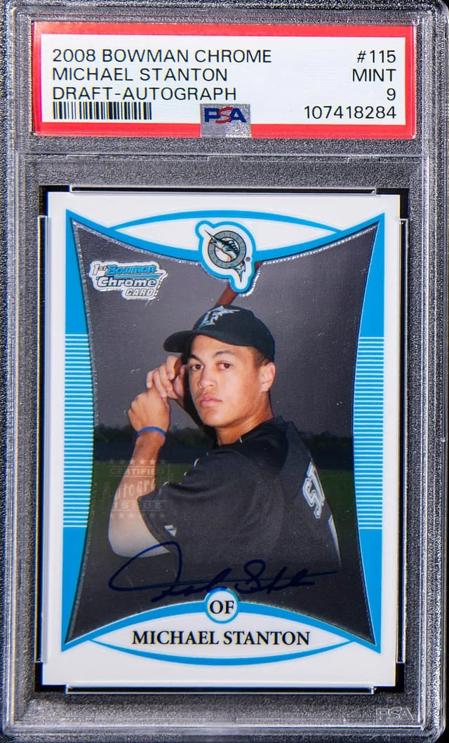 2008 Bowman Chrome Draft Mike Giancarlo Stanton Autograph #BDPP115 card image